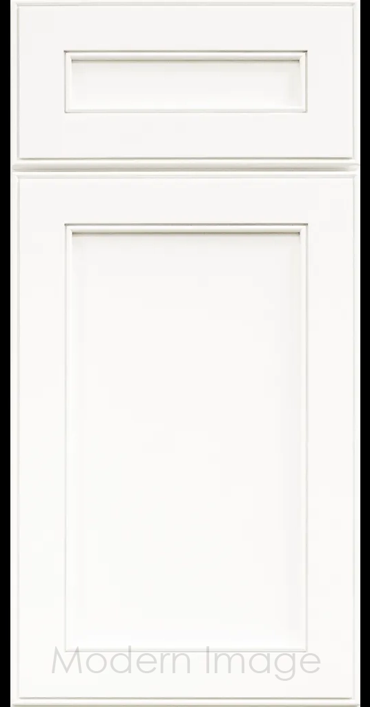 Davis refined Shaker style kitchen cabinet in a Dove White finish.